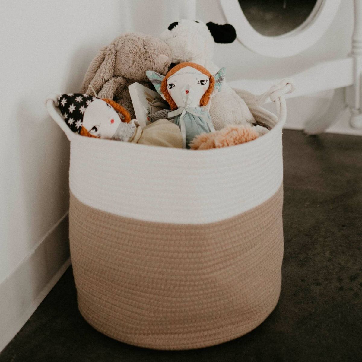 Haven Cream Rope Basket