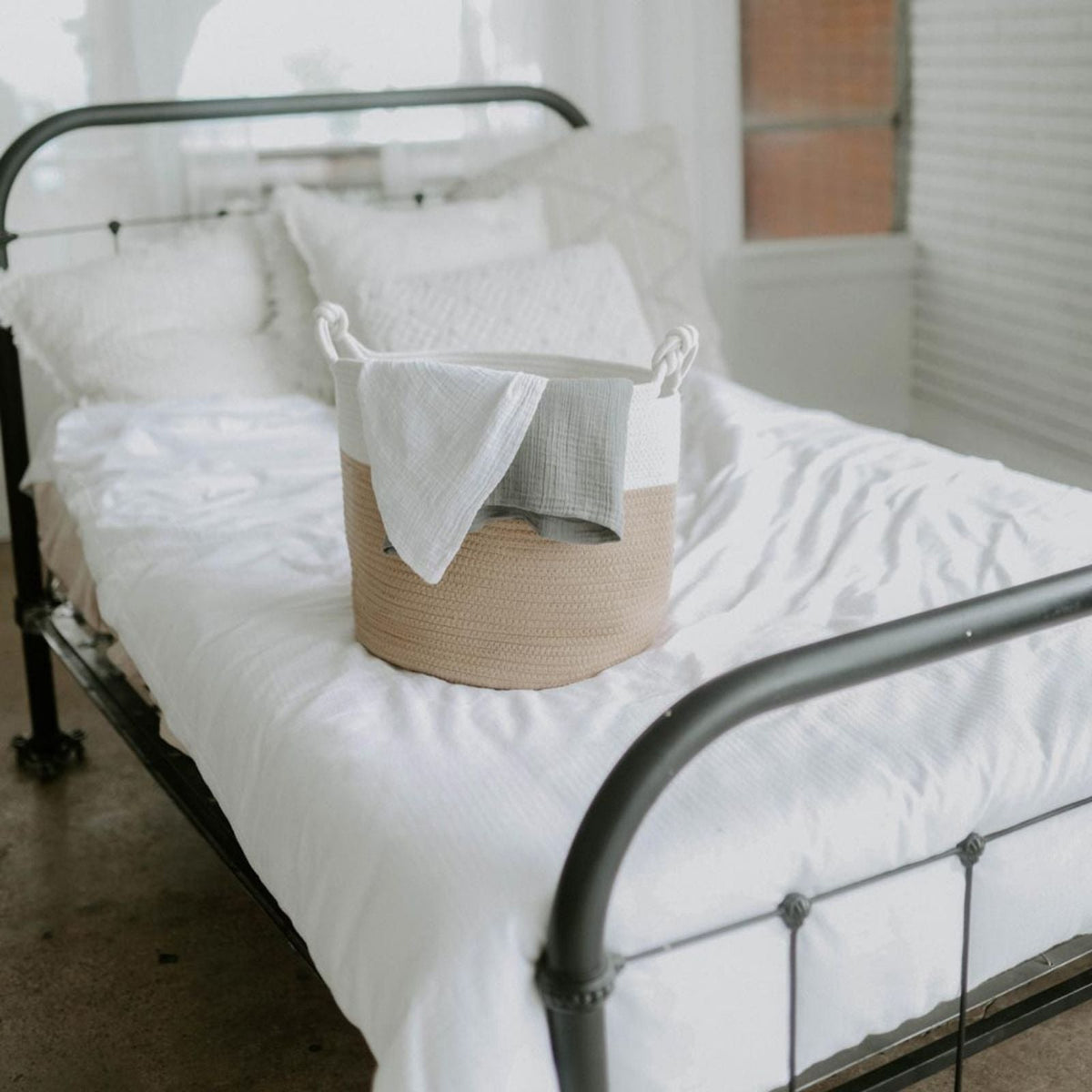Haven Cream Rope Basket