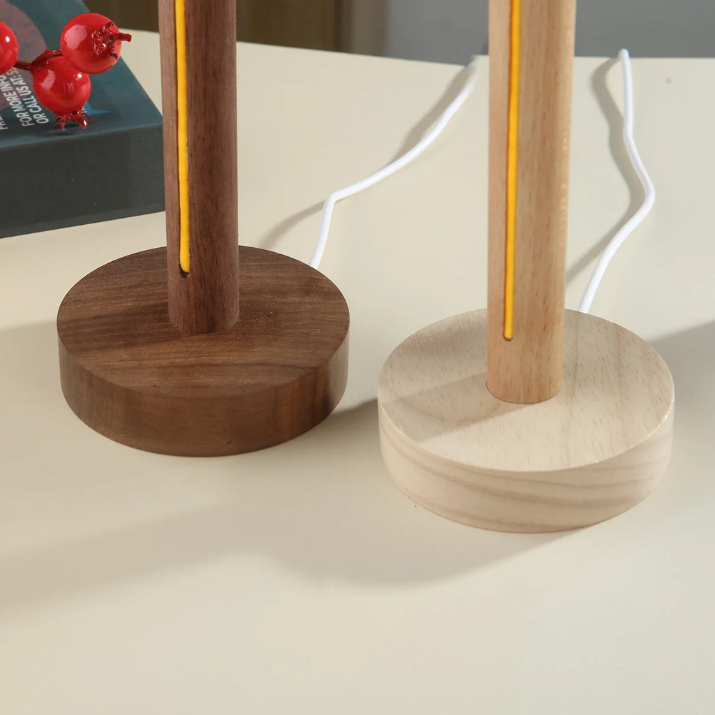 Hearth USB Wood Accent Lamp