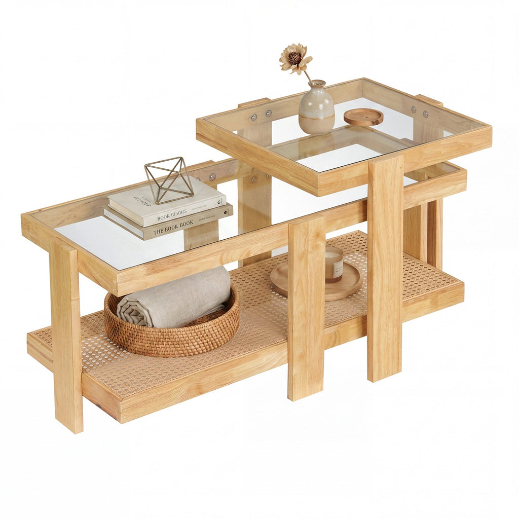 Hearth Rattan Nesting Tables — Set of 2