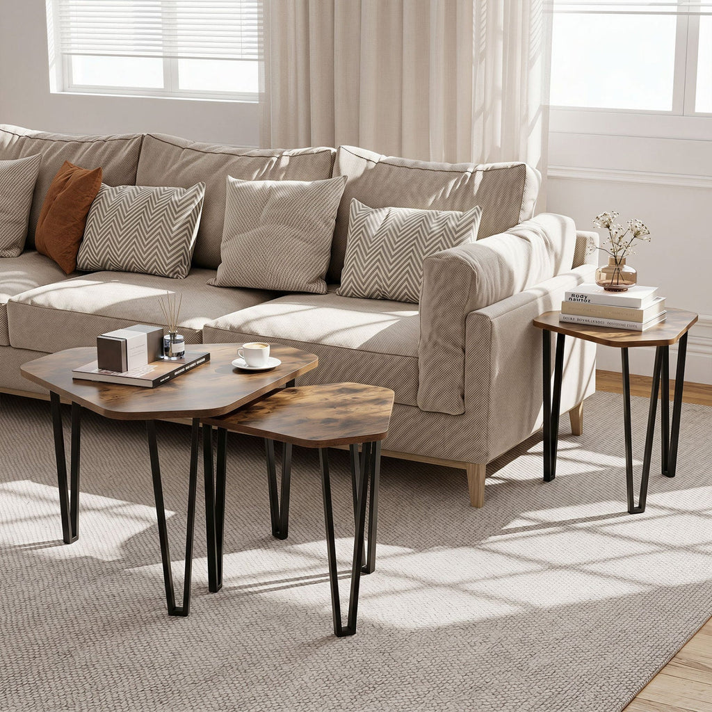 Haven Rustic Nesting Tables — Set of 3