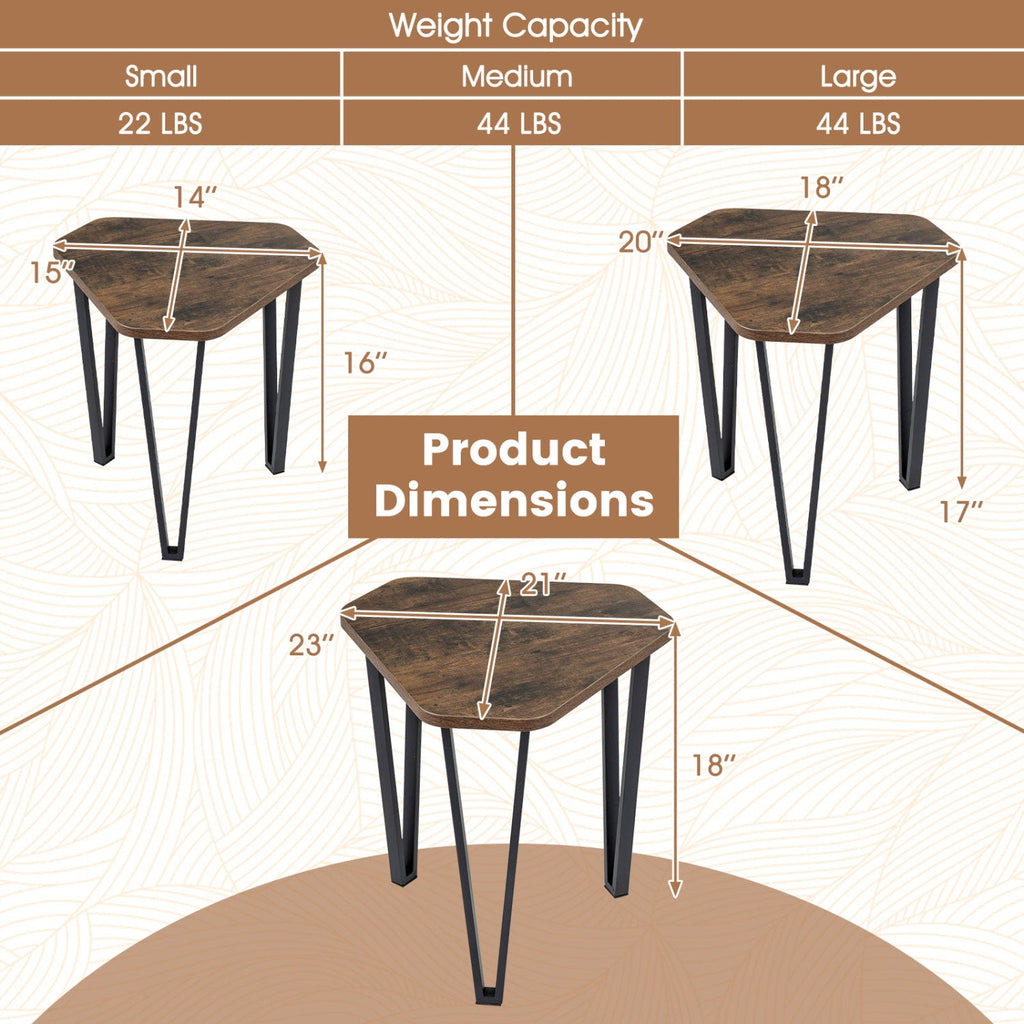 Haven Rustic Nesting Tables — Set of 3