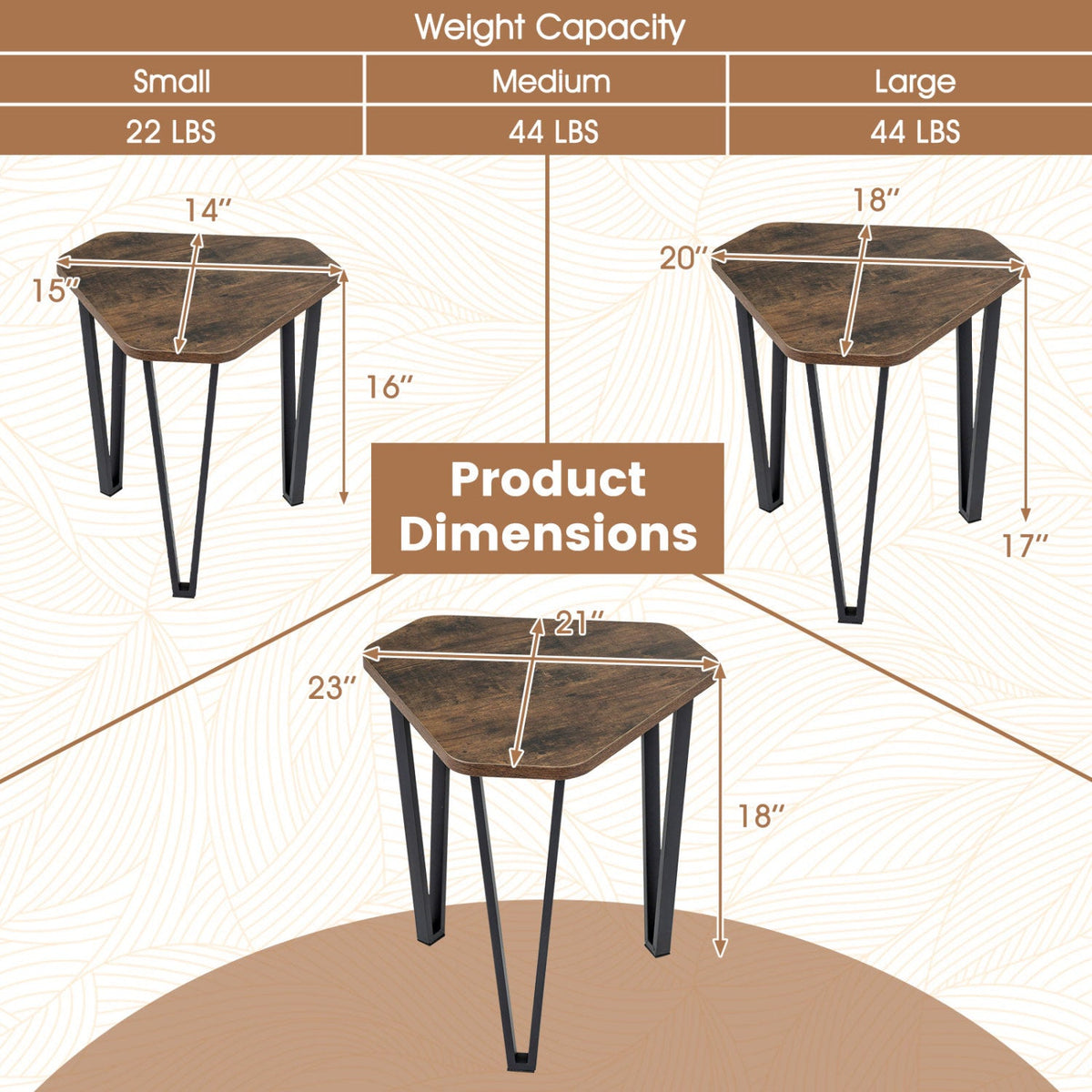 Haven Rustic Nesting Tables — Set of 3