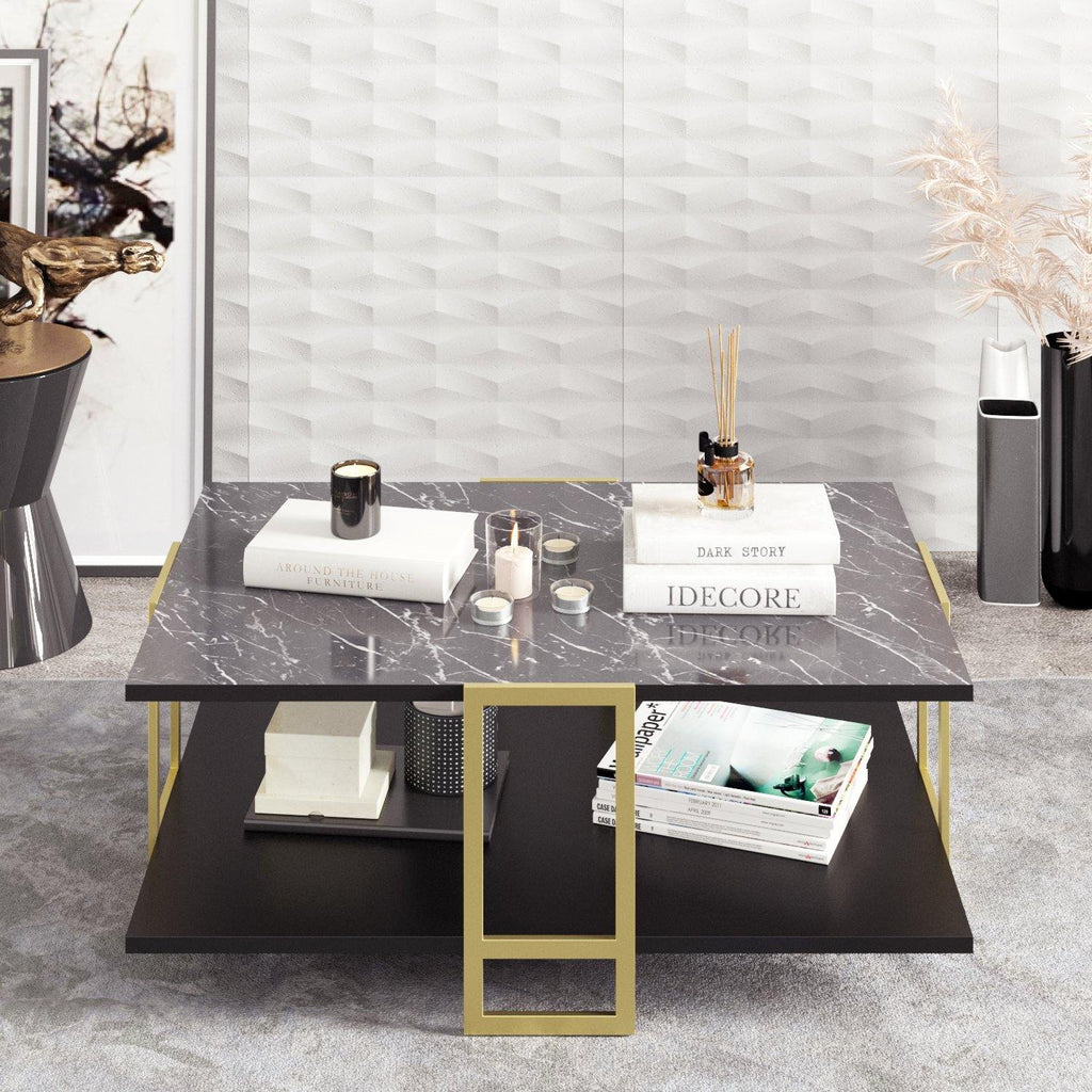 Meadow Gold-Frame Coffee Table