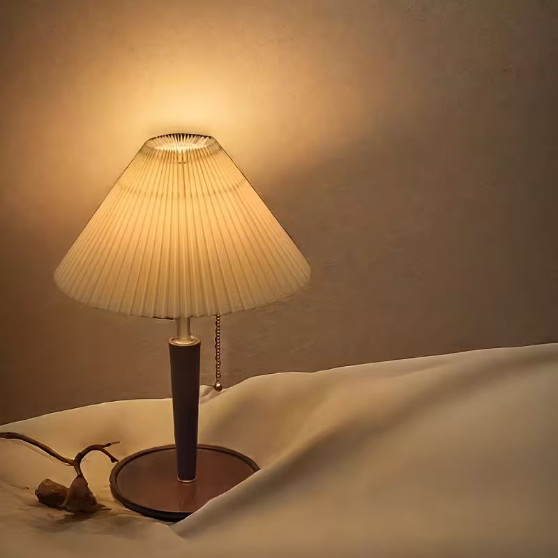 Hearth Pleated Wood Table Lamp