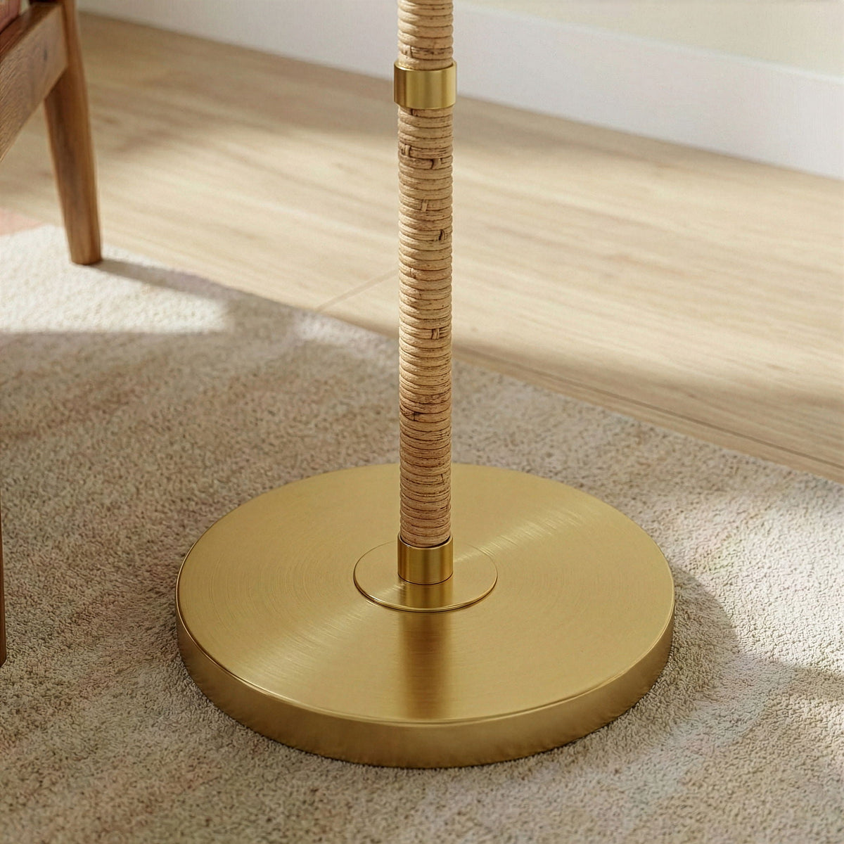 Meadow Rattan & Linen Floor Lamp