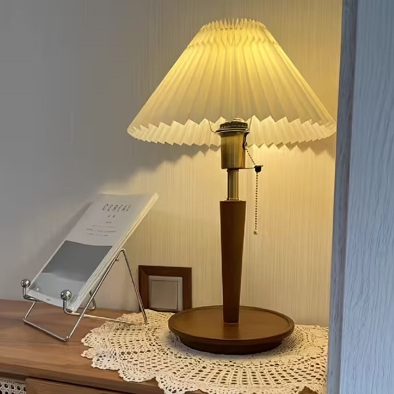 Hearth Pleated Wood Table Lamp