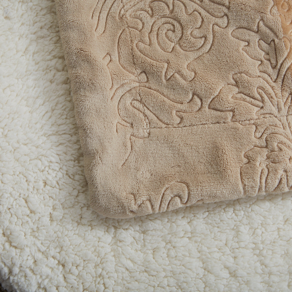 Champagne Bloom Sherpa Throw
