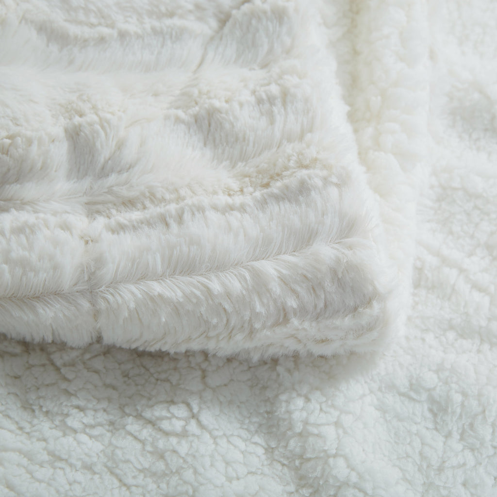 Ivory Cloud Sherpa Throw