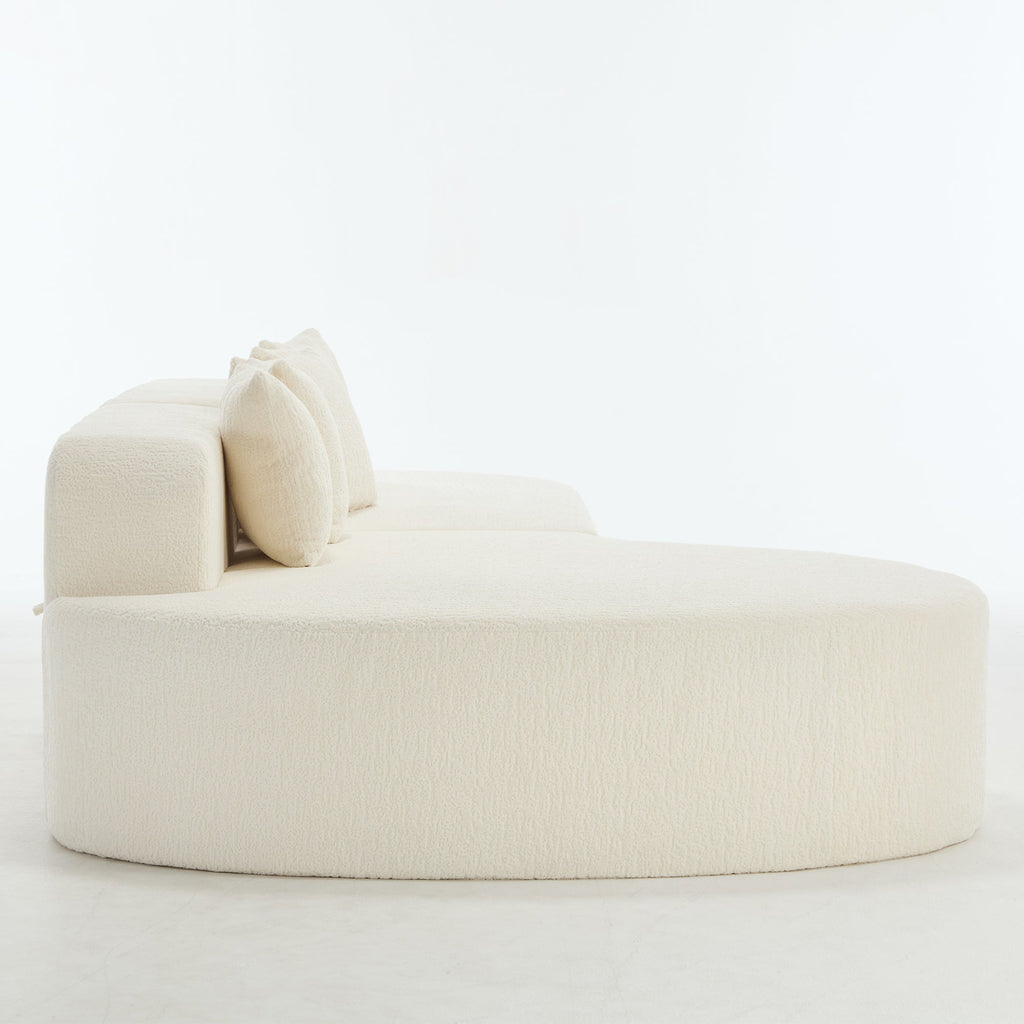 Haven White Curved Cloud Sectional