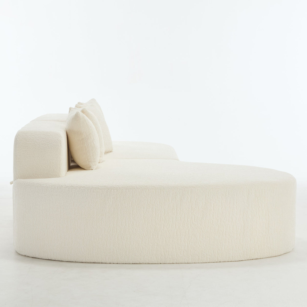 Haven White Curved Cloud Sectional