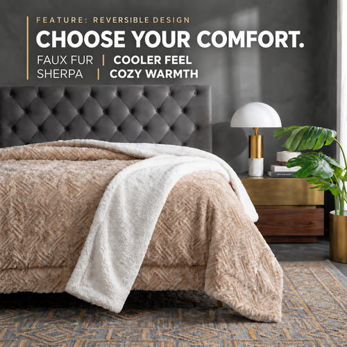 Champagne Haven Plush Throw