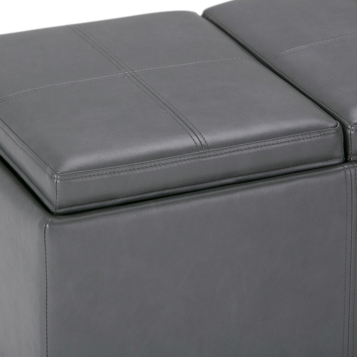 Haven Stone Tray-Top Storage Ottoman