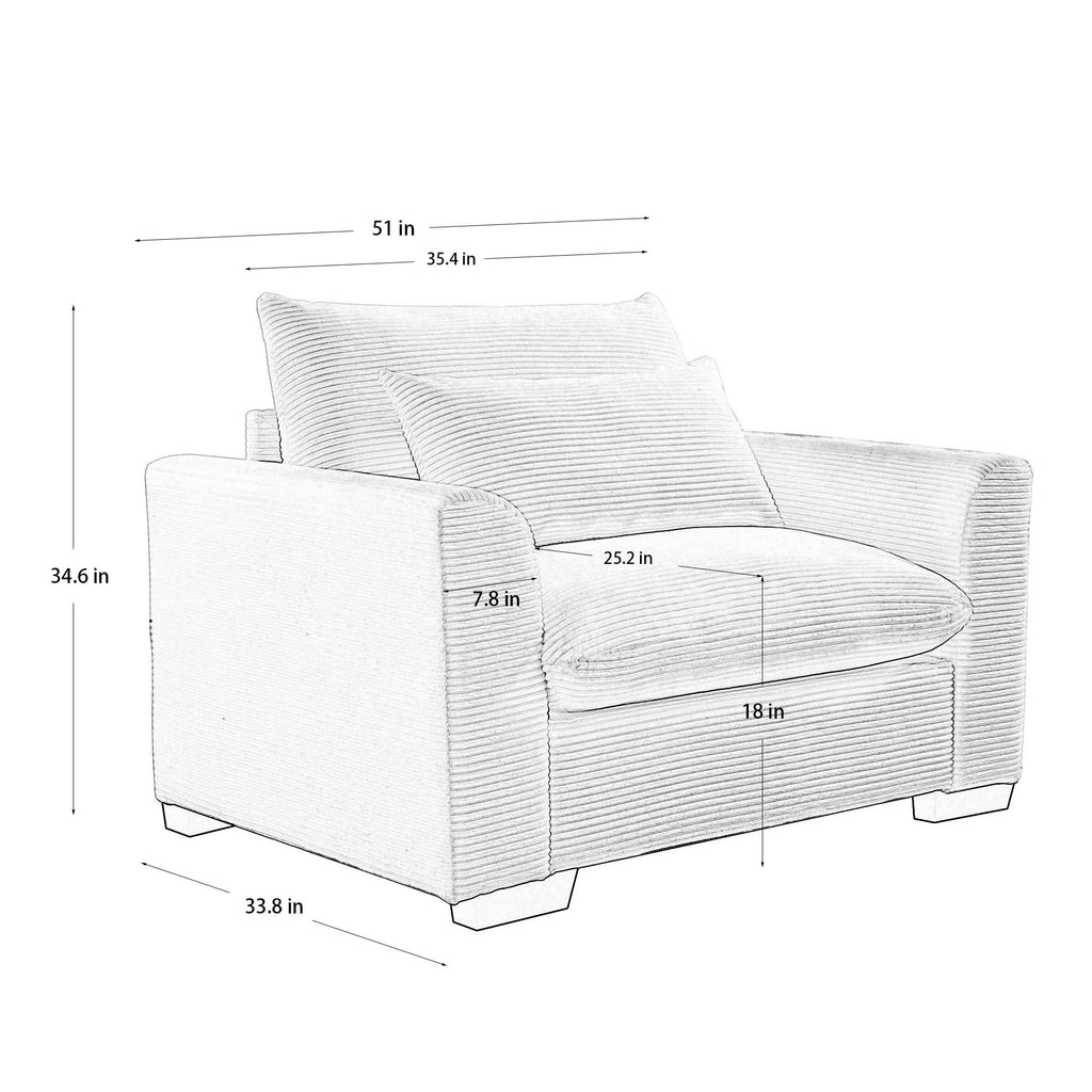 Haven Corduroy Lounge Chair