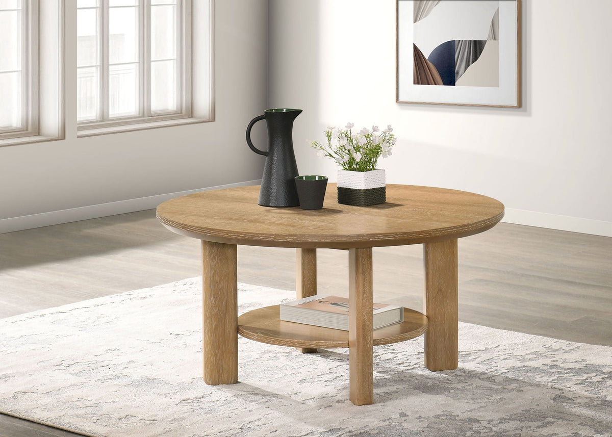 Hearth Round Oak Coffee Table