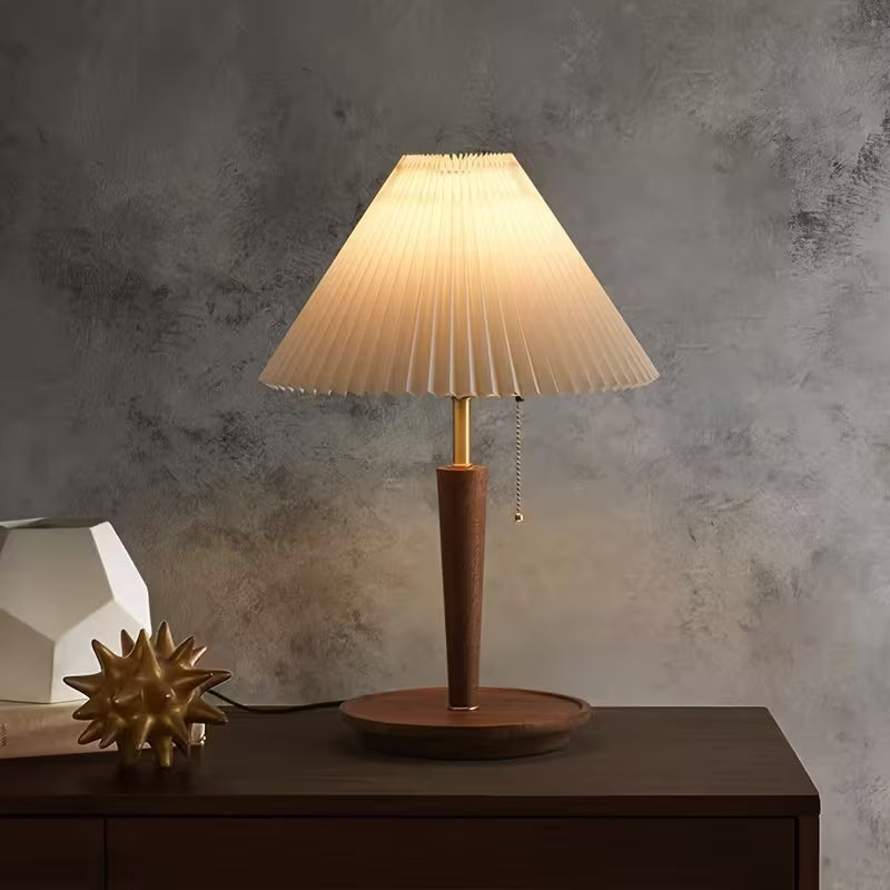 Hearth Pleated Wood Table Lamp