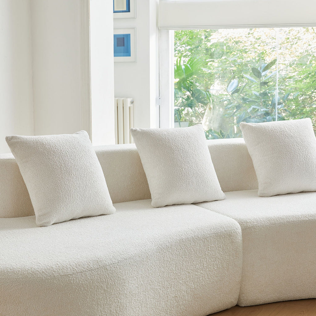 Meadow White Half-Moon Sofa