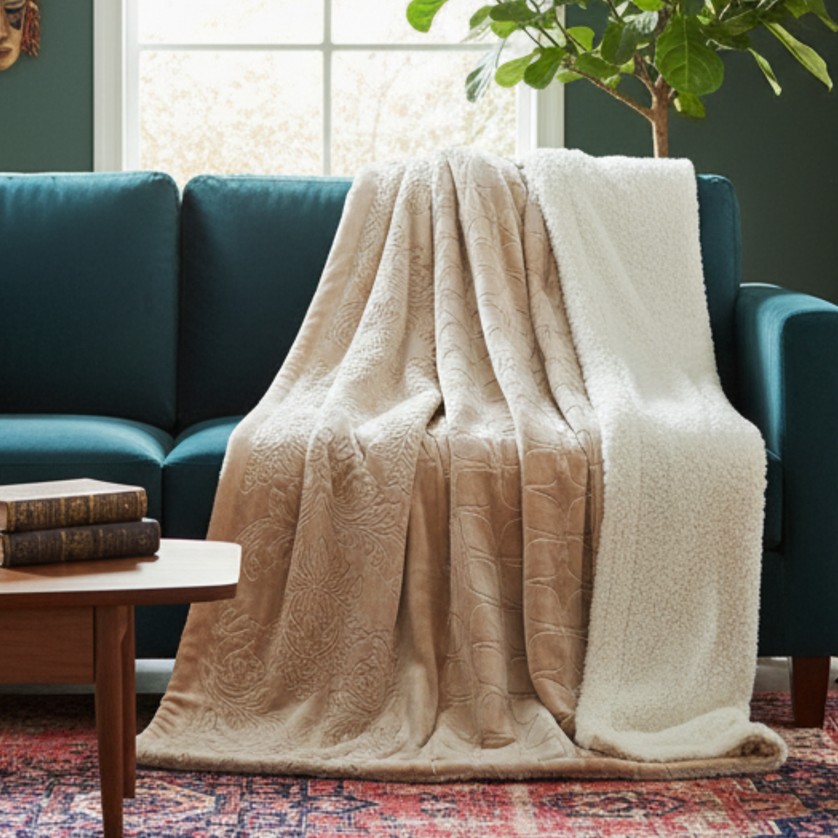 Champagne Bloom Sherpa Throw