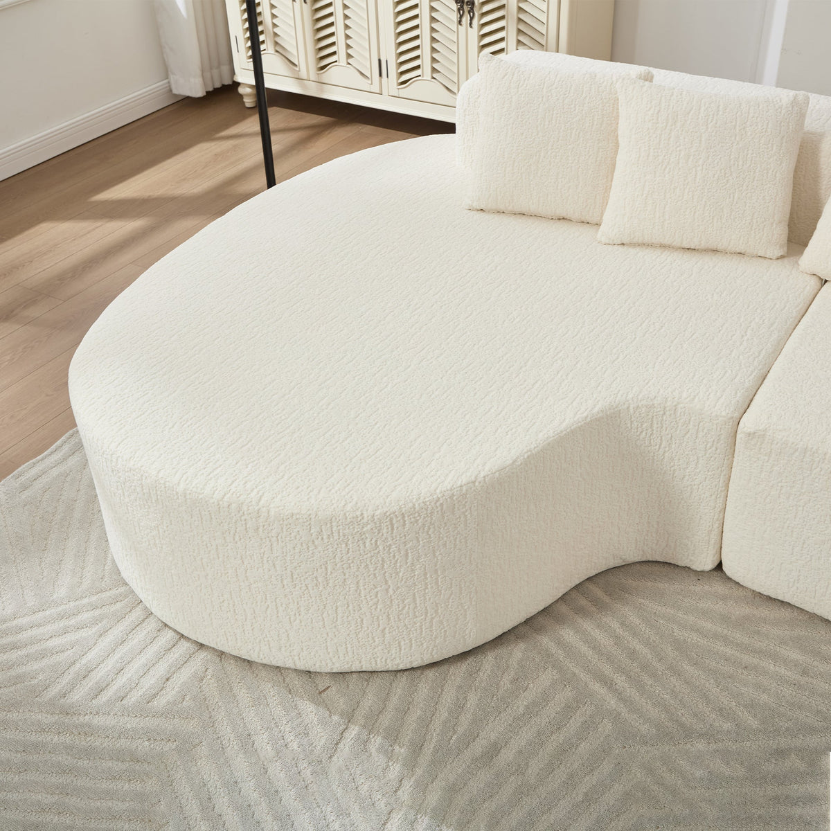Haven White Curved Cloud Sectional