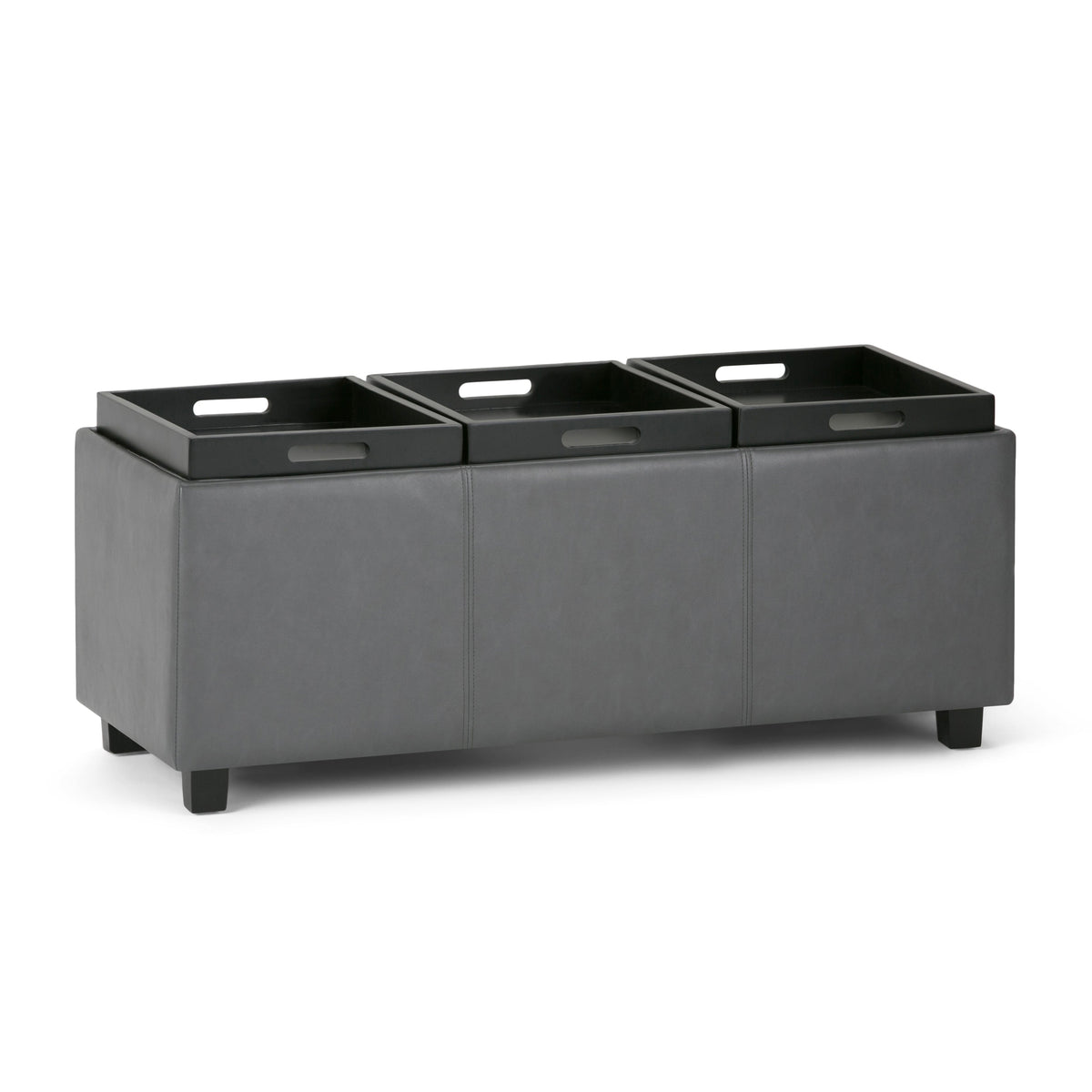 Haven Stone Tray-Top Storage Ottoman