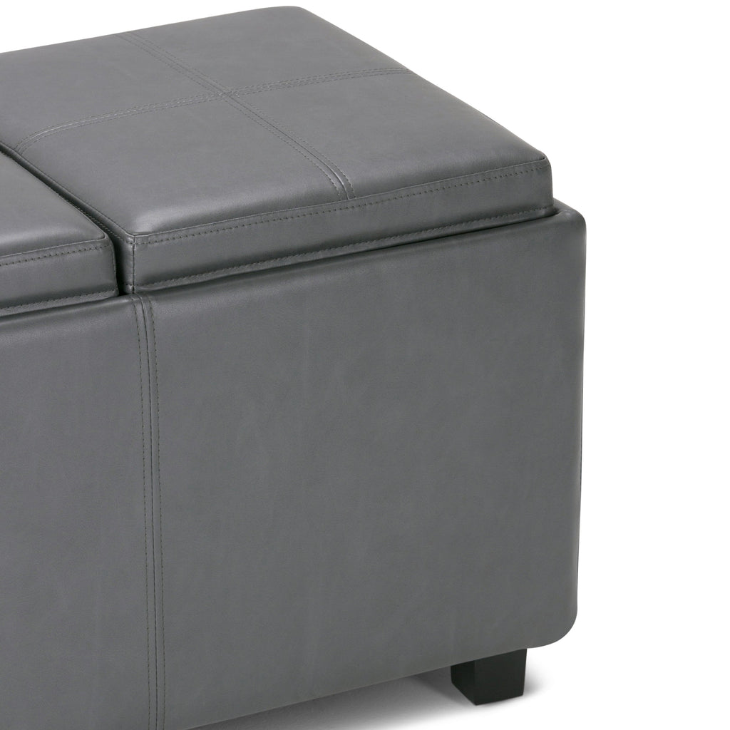 Haven Stone Tray-Top Storage Ottoman