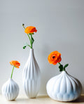 Meadow Sculpted Porcelain Vases — Set of 3
