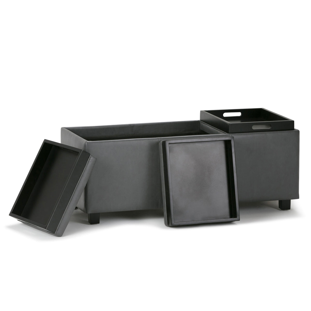 Haven Stone Tray-Top Storage Ottoman
