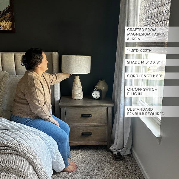 Haven Beige Bedside Lamp