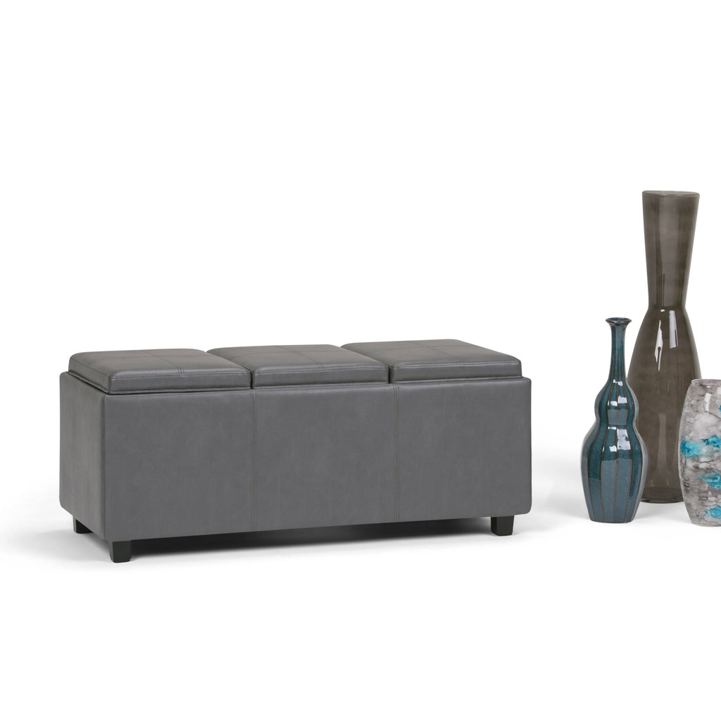Haven Stone Tray-Top Storage Ottoman