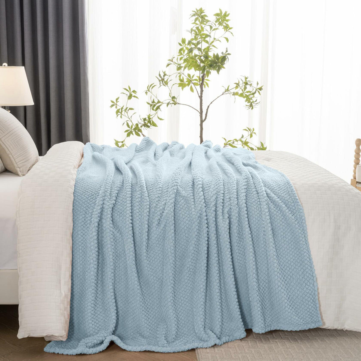 Meadow Wave Fleece Throw