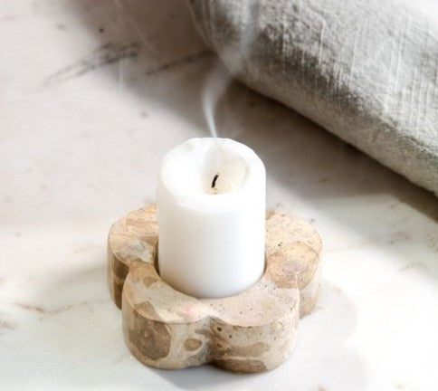 Meadow Bloom Marble Tealight Holder