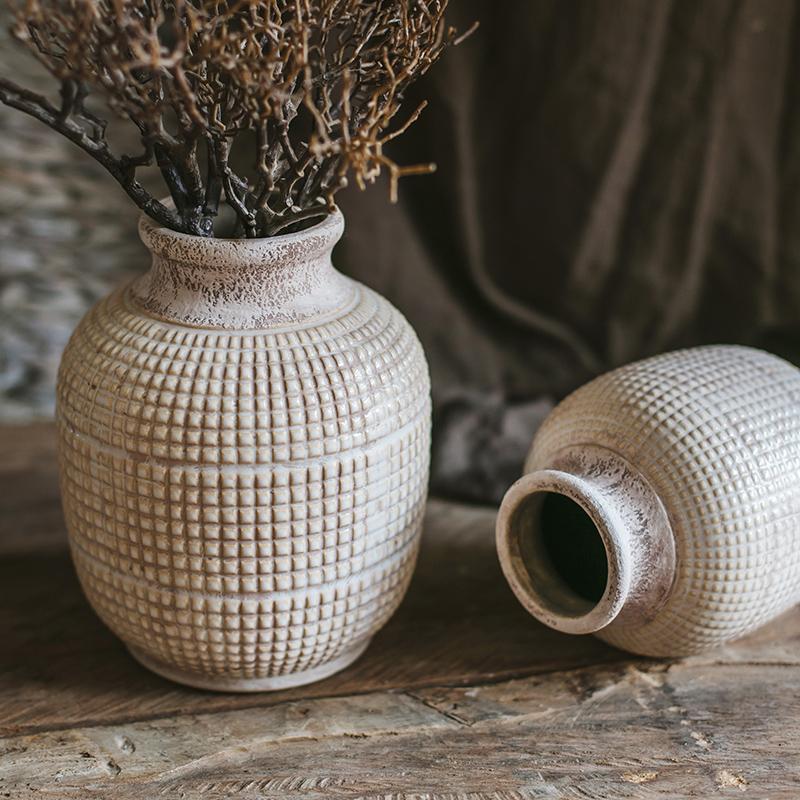 Meadow Textured Ceramic Jar Vase