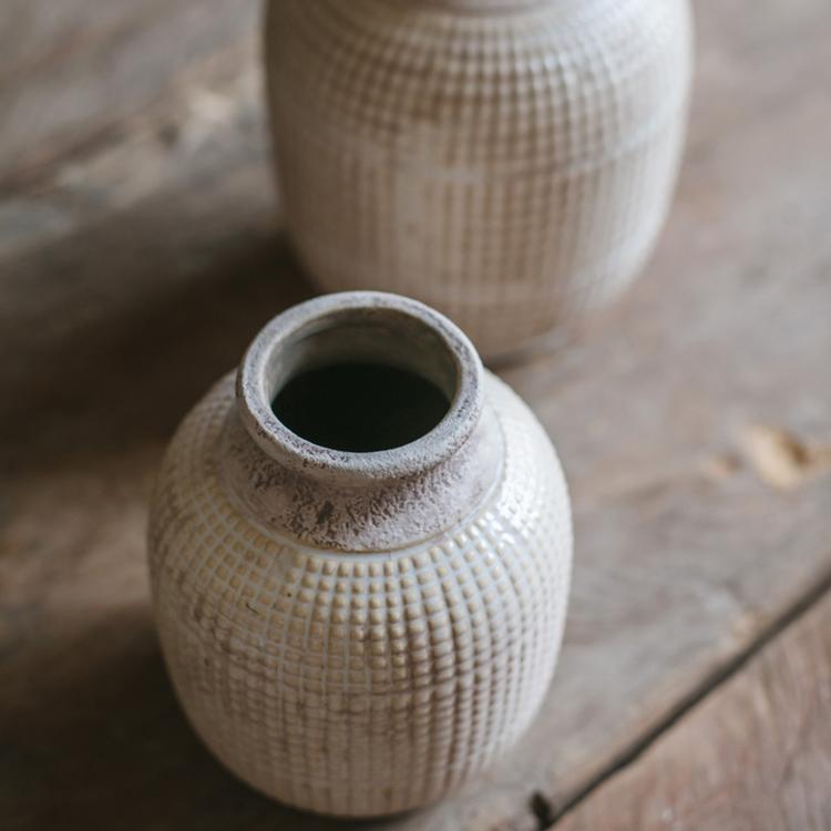 Meadow Textured Ceramic Jar Vase