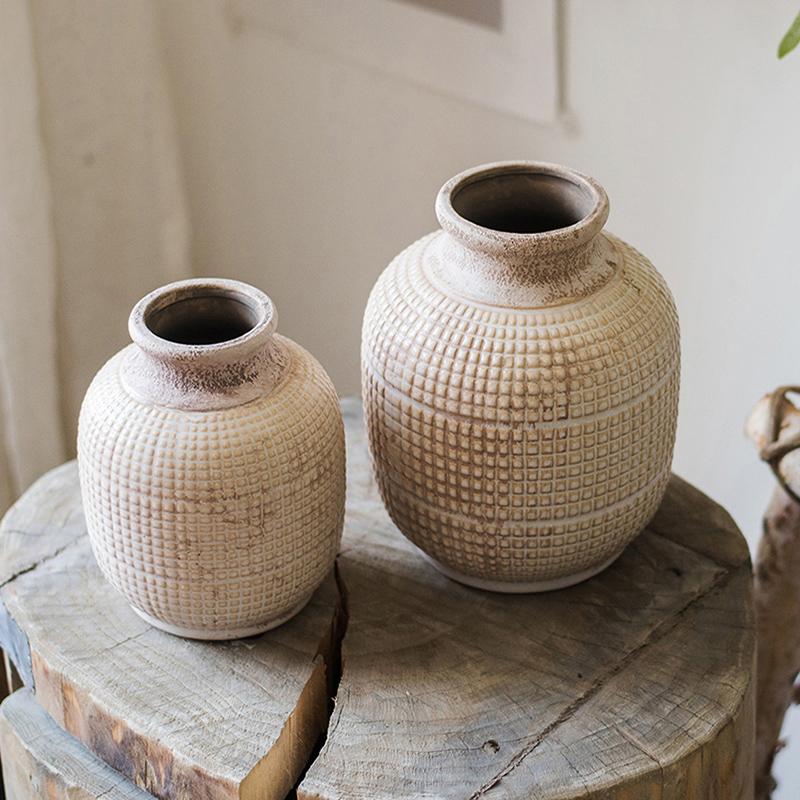 Meadow Textured Ceramic Jar Vase