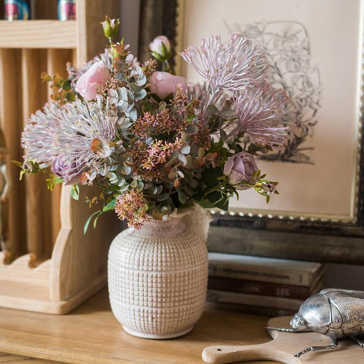 Meadow Textured Ceramic Jar Vase