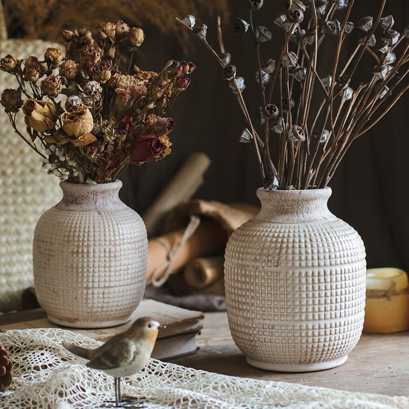 Meadow Textured Ceramic Jar Vase