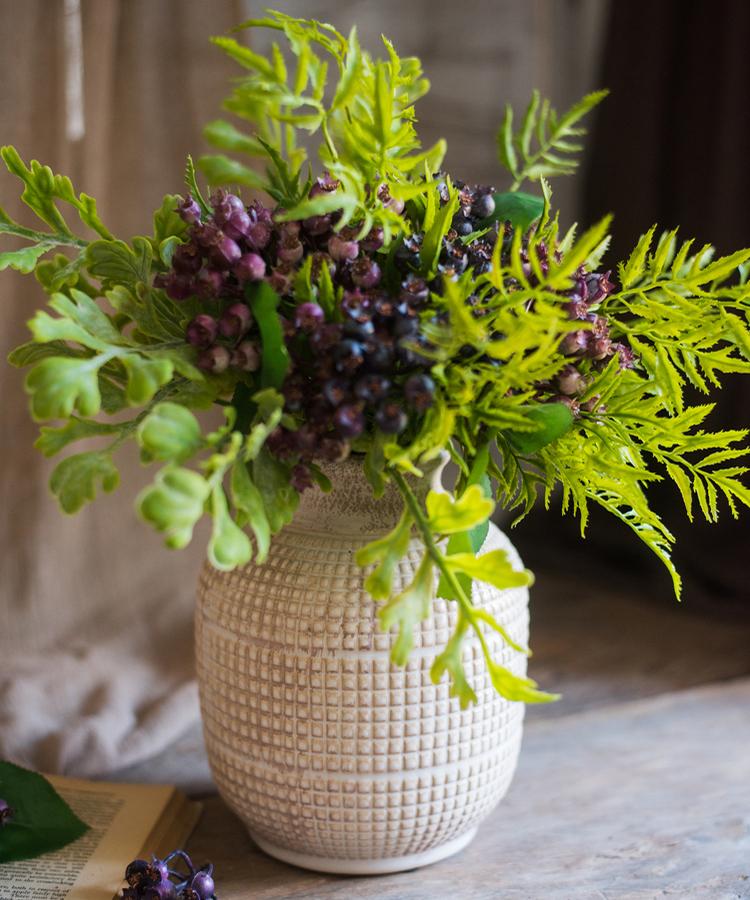 Meadow Textured Ceramic Jar Vase