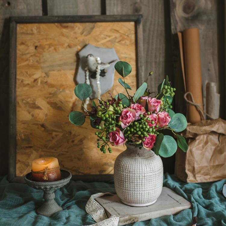 Meadow Textured Ceramic Jar Vase
